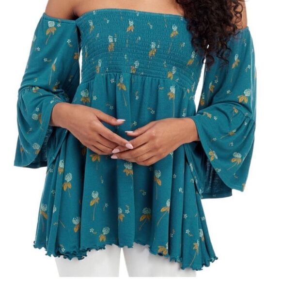 NWT MSRP $98 Free People Lana Off the Shoulder Tunic Women's Size Small - Picture 2 of 10